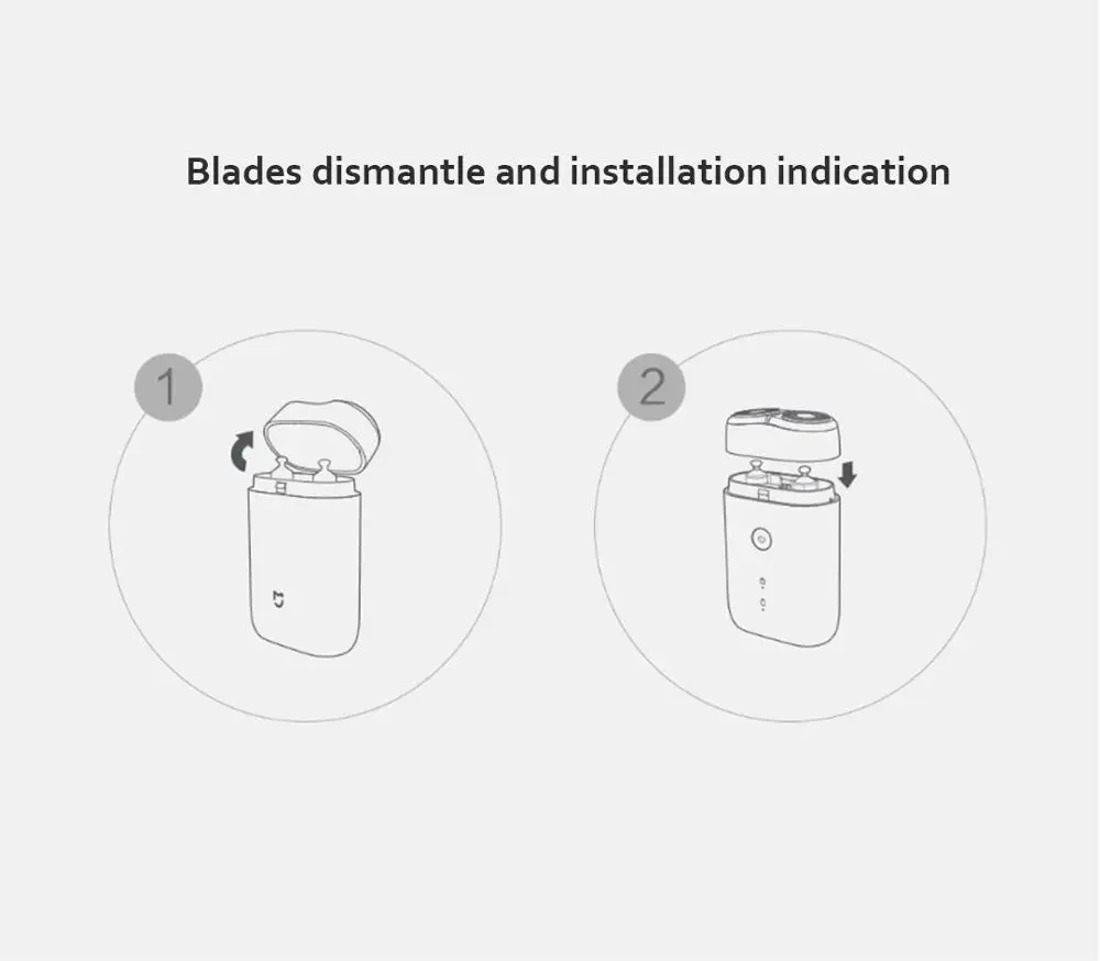 Оригинальная электробритва Xiaomi вращающаяся двойная головка для мытья всего тела