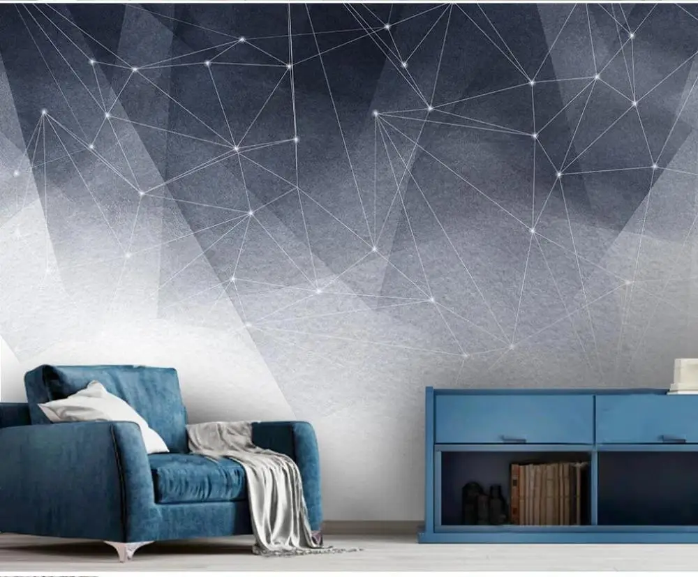 Индивидуальные обои/Современные минималистичные черно-белые абстрактные