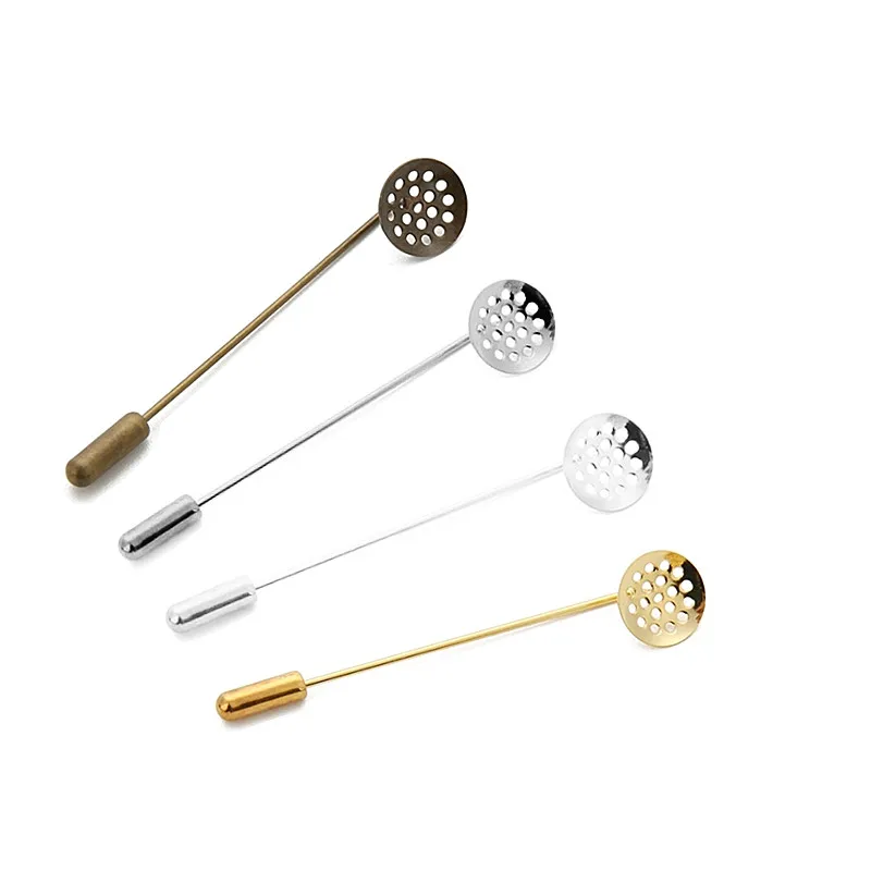 

10pcs/lot 50mm Length Copper Brooch Pins Base Brooch Settings Blank Bezel Cabochon Base For DIY Jewelry Making Accessories