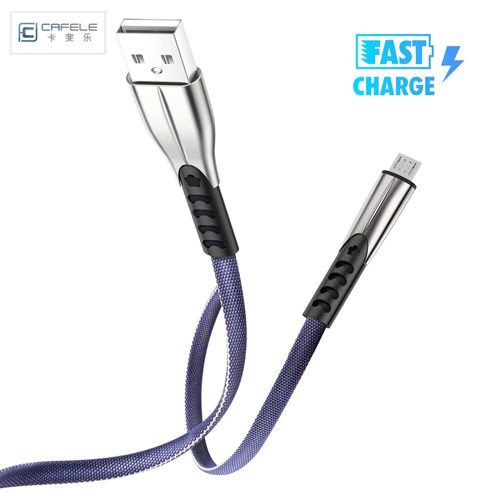 Синий Micro USB 2.4A быстрая Дата-кабель для зарядки кабель type C для samsung Galaxy S10 9 Note 10 9 huawei Xiaomi кабели для мобильных телефонов - Цвет: Синий