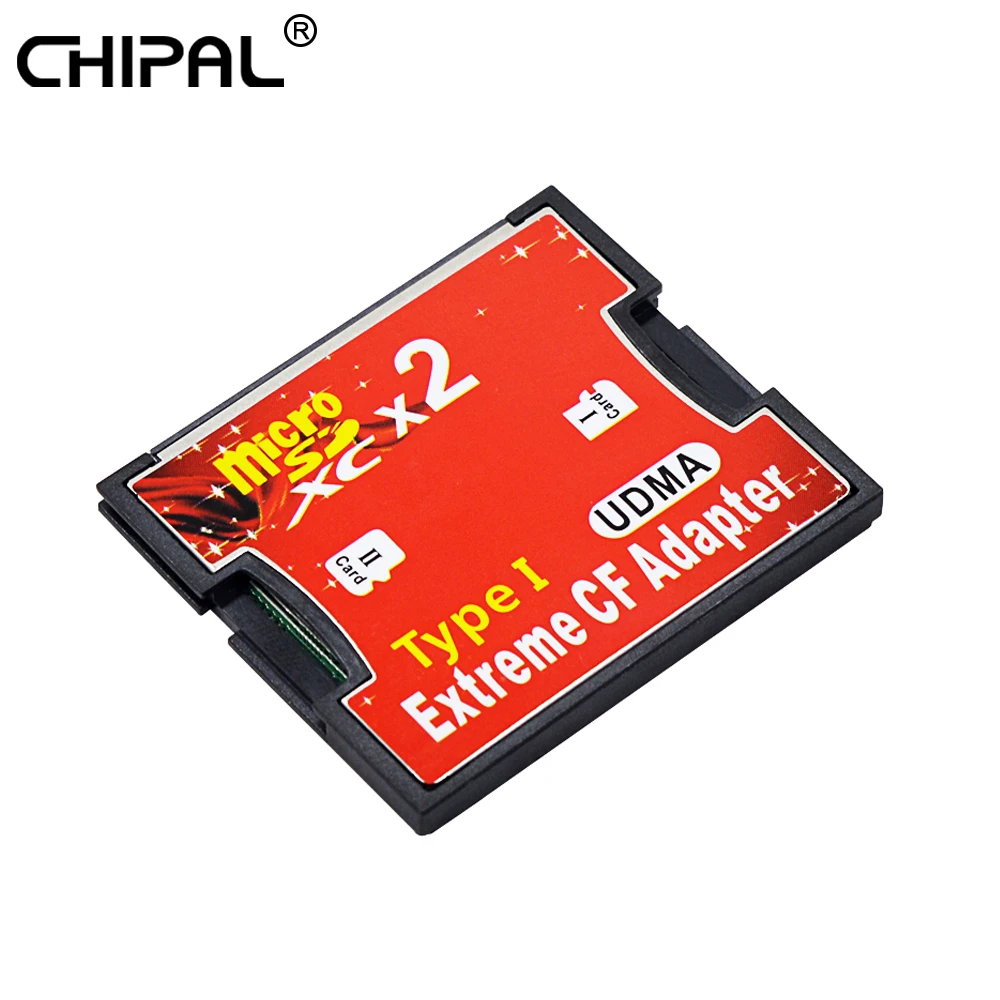 CHIPAL высокая скорость двойной слот MicroSD TF для CF карты адаптер для Micro SD SDHC SDXC для экстремального типа I карты памяти конвертер