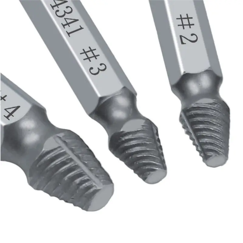 

6pcs/set HSS Screw Extractor Drill Bit Broken Damaged Bolt Remover Removal Easy Y98E