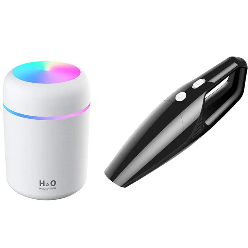 

Мощный портативный Перезаряжаемый пылесос с циклонным всасыванием, легкий в использовании, с USB-разъемом 300 мл, увлажнитель воздуха, аромати...