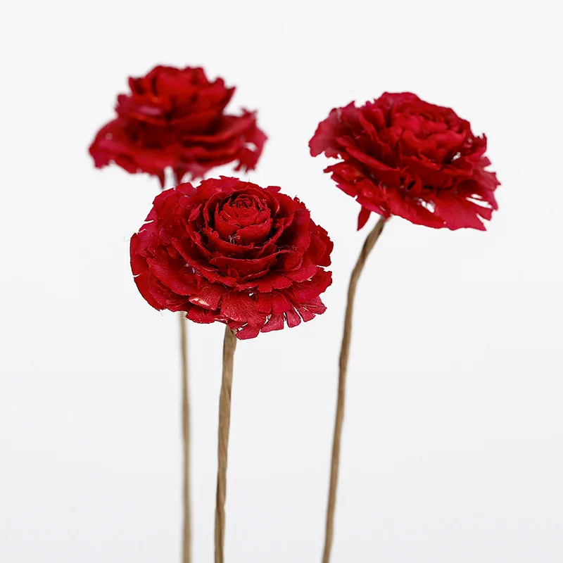 

5 шт., натуральная сушеная ветка цветка, искусственная деревянная Роза, вечная роза для украшения свадебвечерние НКИ на Пасху, Цветочная ком...