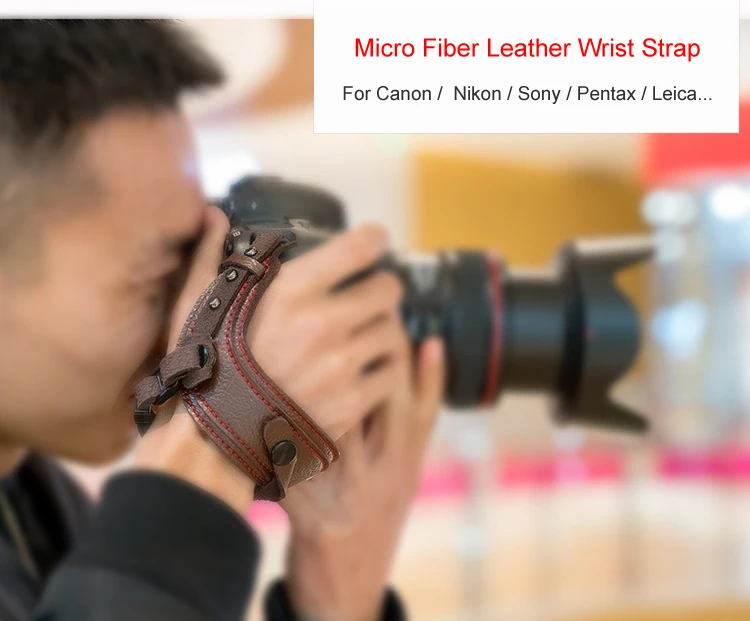 Фотокамера Micro Fiber кожаный ремешок на запястье держатель для рук ремень для Fuji Panasonic Canon Nikon sony Pentax Leica DSLR