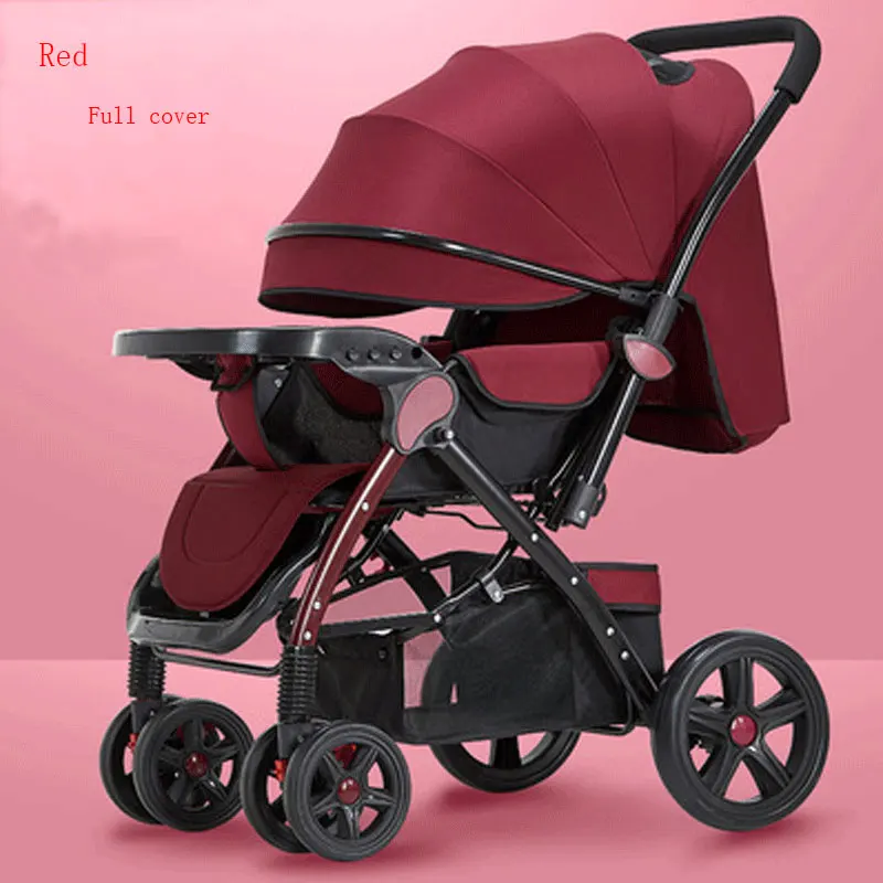 Foldable Baby Stroller Lightweight Luxury Baby Stroller High Landscape Reversible Stroller Travel Pram For 0-36month
