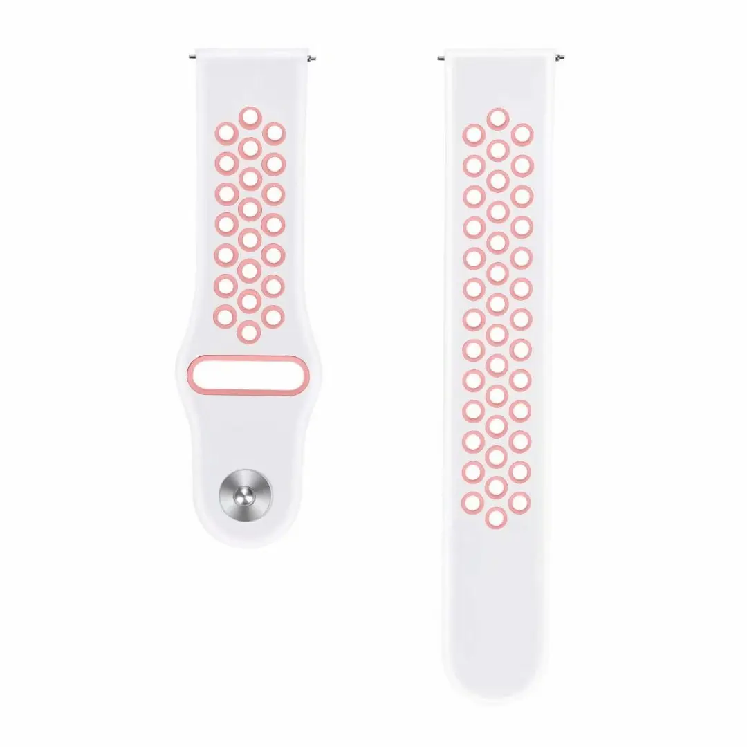 white pink 22/20 мм Huami Amazfit band для samsung Шестерни спортивные S2 S3 Galaxy часы активное 2 42 мм 46 мм силиконовый ремешок для часов для Pebble Time huawei gt - Цвет ремешка: white pink
