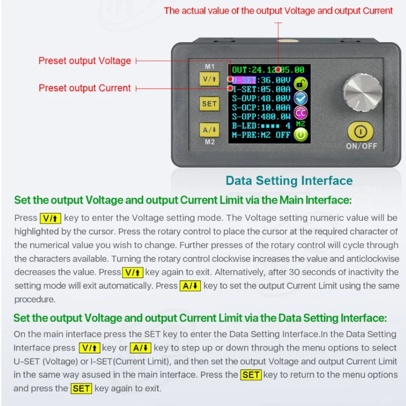 

DPS5020 USB and Bluetooth Communication 50V 20A Constant Voltage Current Power Supply Module Voltage Converter 7XEA