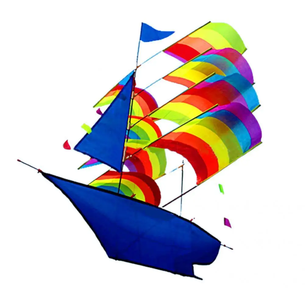 

Kite Durable Sports Kite Plaid Cloth Stable Useful Easy to Fly Sailboat Kite