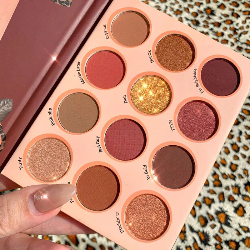 

Desert Rose Shimmer Matte Eyeshadow Makeup Palette 12 Colors Sweet Talk Nude Glow Pigment Eye Shadow Long Lasting Cosmetic Set