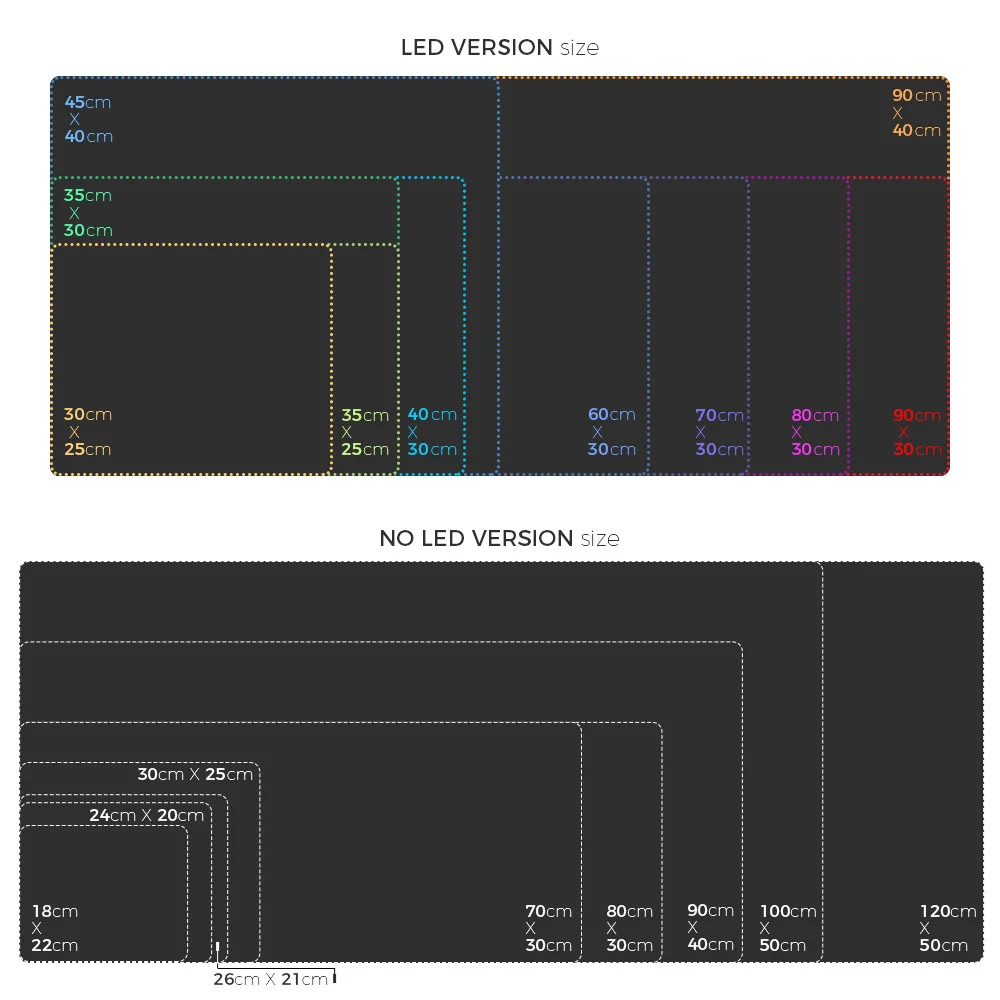 

LED Light Mousepad RGB Keyboard Cover Desk-mat Colorful Surface Mouse Pad Waterproof Multi-size World Computer Gamer Dota