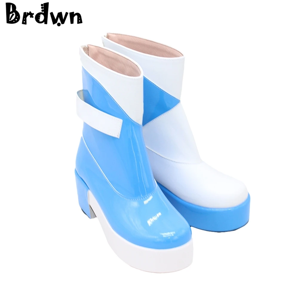 Brdwn VOCALOID/Обувь для костюмированной вечеринки; дерзкие женские Luo Tianyi Magic будущее с названием песни «Hatsune Miku кагамине Рин/косплэй костюм полусапожки на заказ Полусапоги
