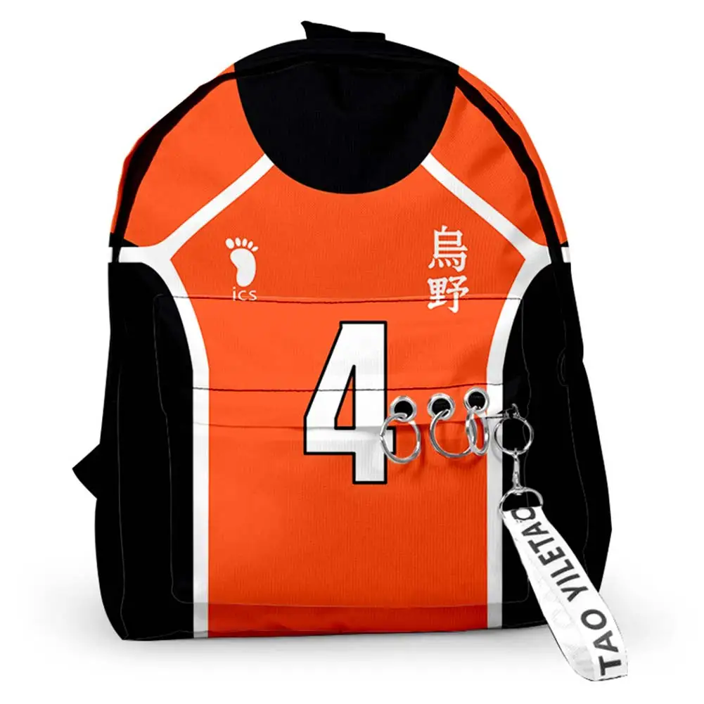 

Japan Anime Backpack Bag 3D Haikyuu Cosplay Karasuno High School Student Shoulder Bag Rucksack Travel Bags 13.9l