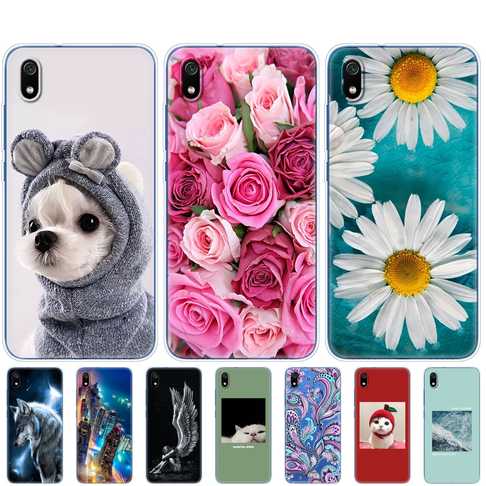 Чехол для xiaomi redmi 7a полная защита силиконовая Мягкая задняя крышка из ТПУ бампер 7