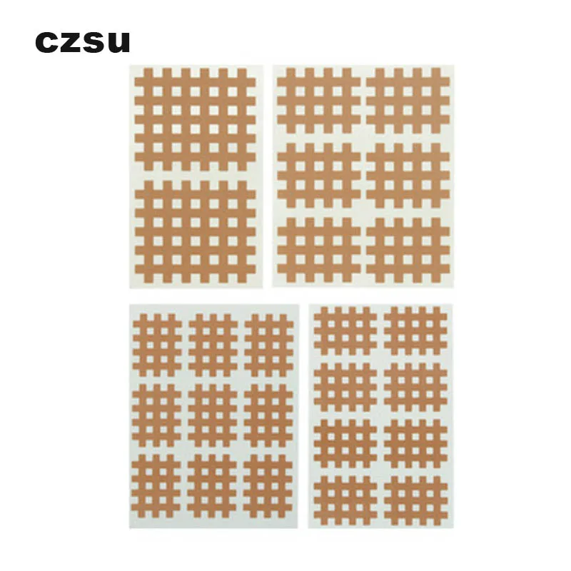 

(10sheets/lot) high quality Spiral Cross Kinesiology Tape 3mm X 4mm 9pcs/sheet Physical Therapy Cross Tape