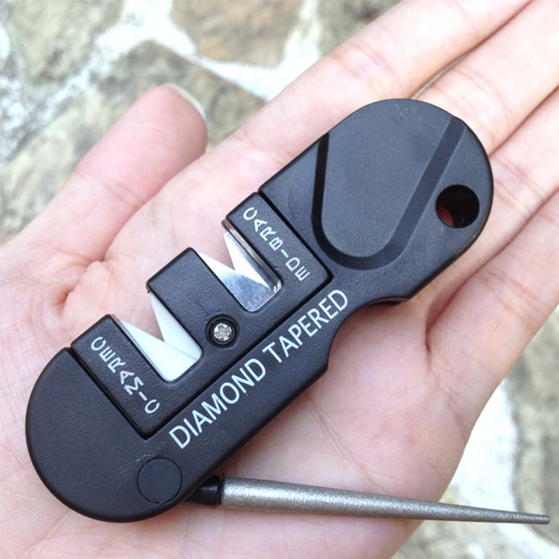 

Sharpener Diamond Tool Camp Gear Hike Tungsten Ceramic Sharpen Fish Hook Pocket Carbide Knife Whetstone Outdoor Portable Tools