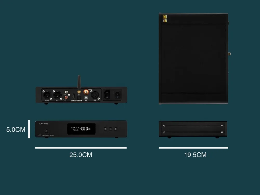 Топпинг D70 2* AK4497 ЦАП DSD512 32 бит/768 кГц USB ЦАП XMOS Настольный декодер Поддержка USB/оптический/коаксиальный/ISS/AES вход
