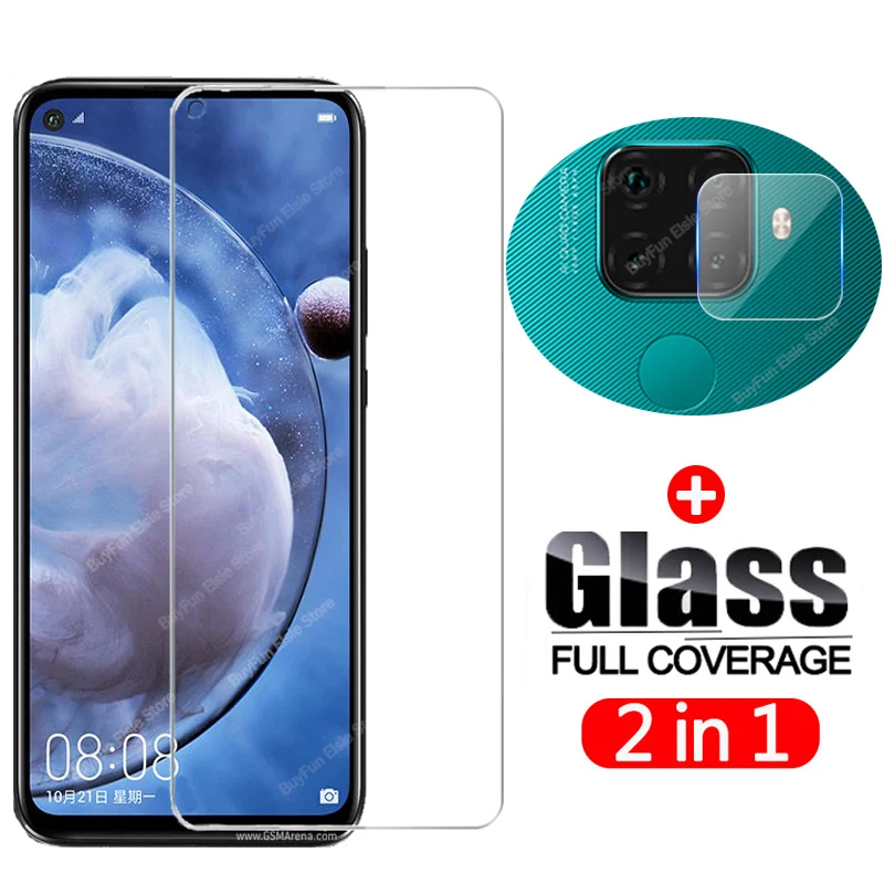 2 в 1 Защита экрана для Huawei Nova 5Z Передняя защитная пленка задняя камера объектива