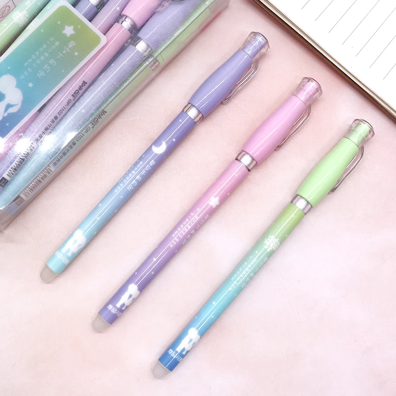 3/6 шт стираемая ручка набор для пополнения 0 38 мм синие чернила Офисная гелевая