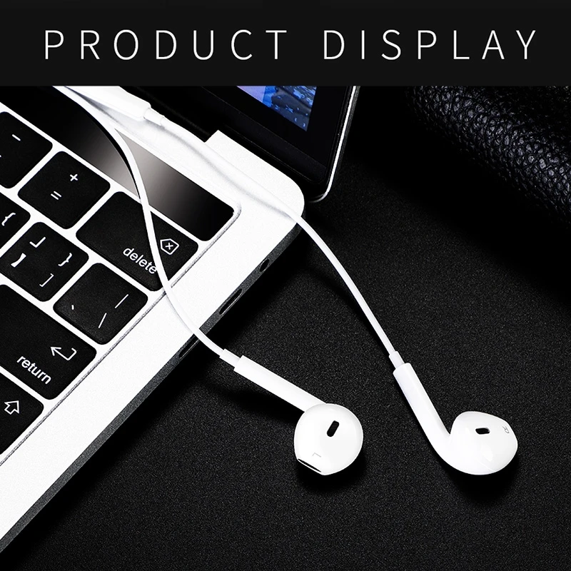 Наушники в ухе JOYROOM JR-EP1 белого цвета с проводом на 1,2 метра, управлением громкости и микрофоном с разъемом 3,5 мм для iPhone, Huawei, Xiaomi и других смартфонов.