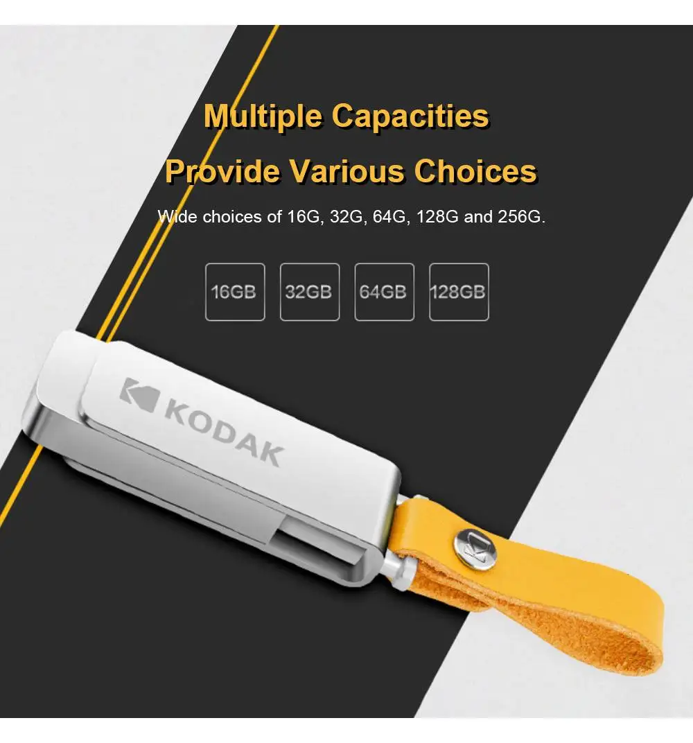 Kodak K133 флеш-накопитель USB 3,0 металлический USB флеш-накопитель 16 ГБ 32 ГБ карта памяти USB 3,0 64 Гб 128 ГБ U диск 256 ГБ Флешка USB флешка