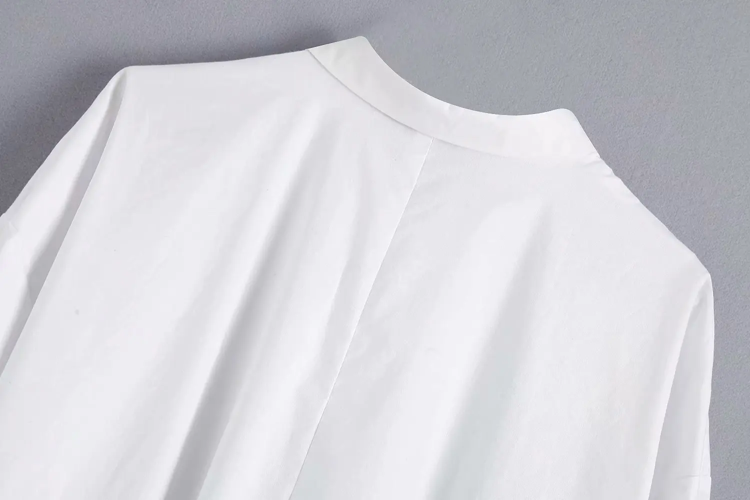 TRAF Women Elegant Jewel Buttons Asymmetry Loose Blouses Vintage Fashion Lapel Collar Long Sleeve White Shirts Blusas Chic Tops