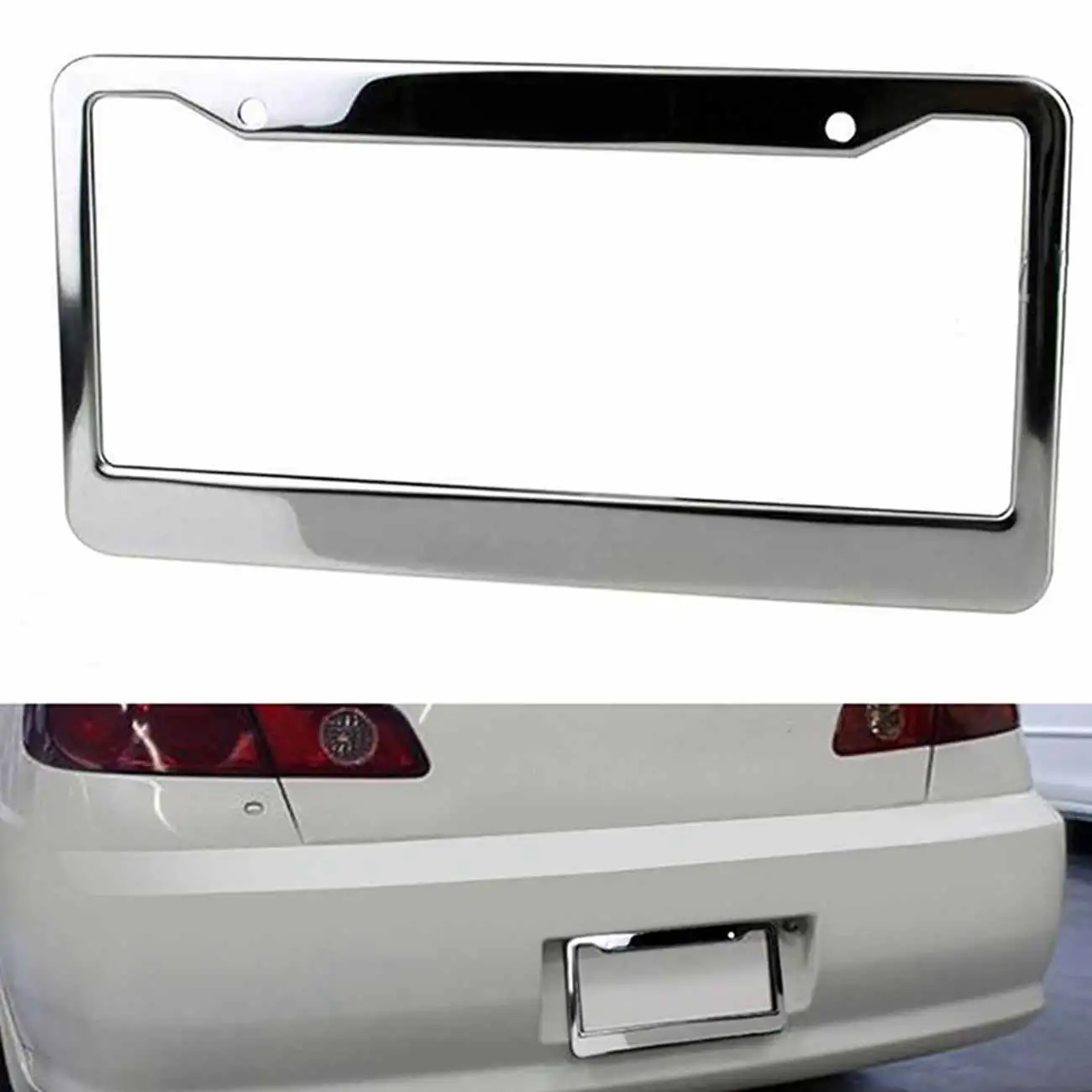 

License Plate Frame Aluminum Alloy Waterproof Number Plate Holder Decoration for Universal US Car Auto Accessory
