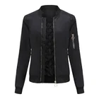 Куртка-бомбер женская, с длинным рукавом