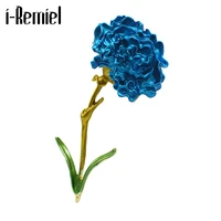 new fashion carnation flower brooches gifts for women alloy enamel lapel pin weddings party jewelry corsage clothing accessories