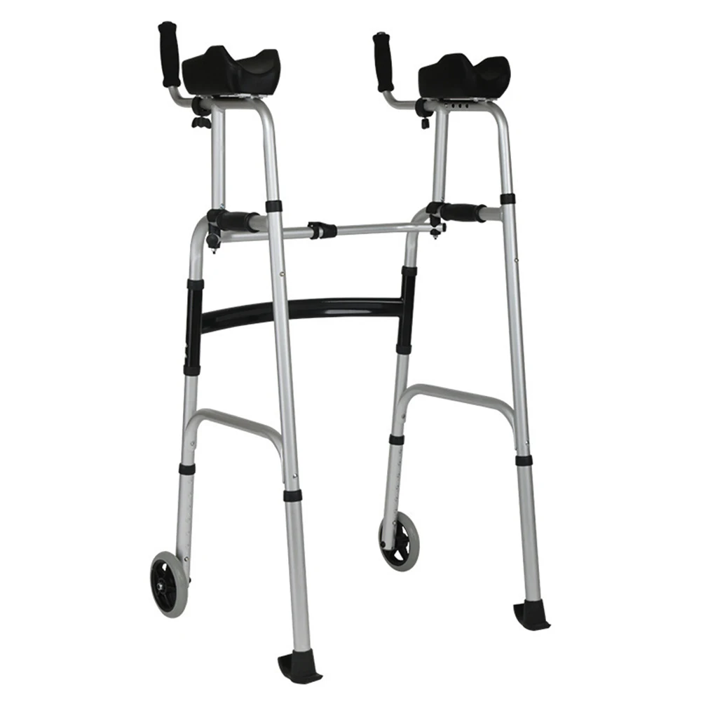 Фото Folding Walker 2 Wheels Rollator 5-in Fixed Padded Armrests Adjustable Height for Seniors Elderly Красота и здоровье Folding Walker 2 Wheels Rollator 5-in Fixed Padded Armrests Adjustable Height for Seniors Elderly Красота и здоровье