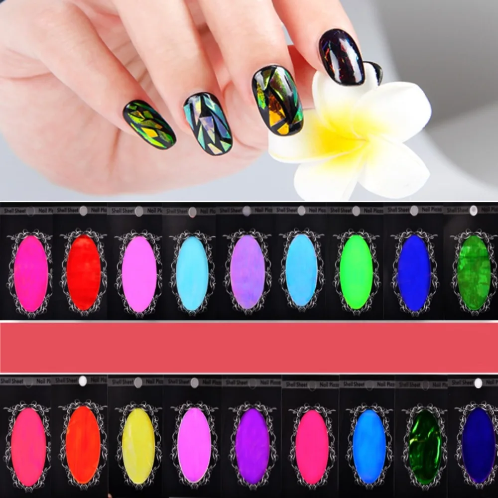 10 шт./лот сделай сам ногтей сломанная стеклянная фольга трафарет на палец