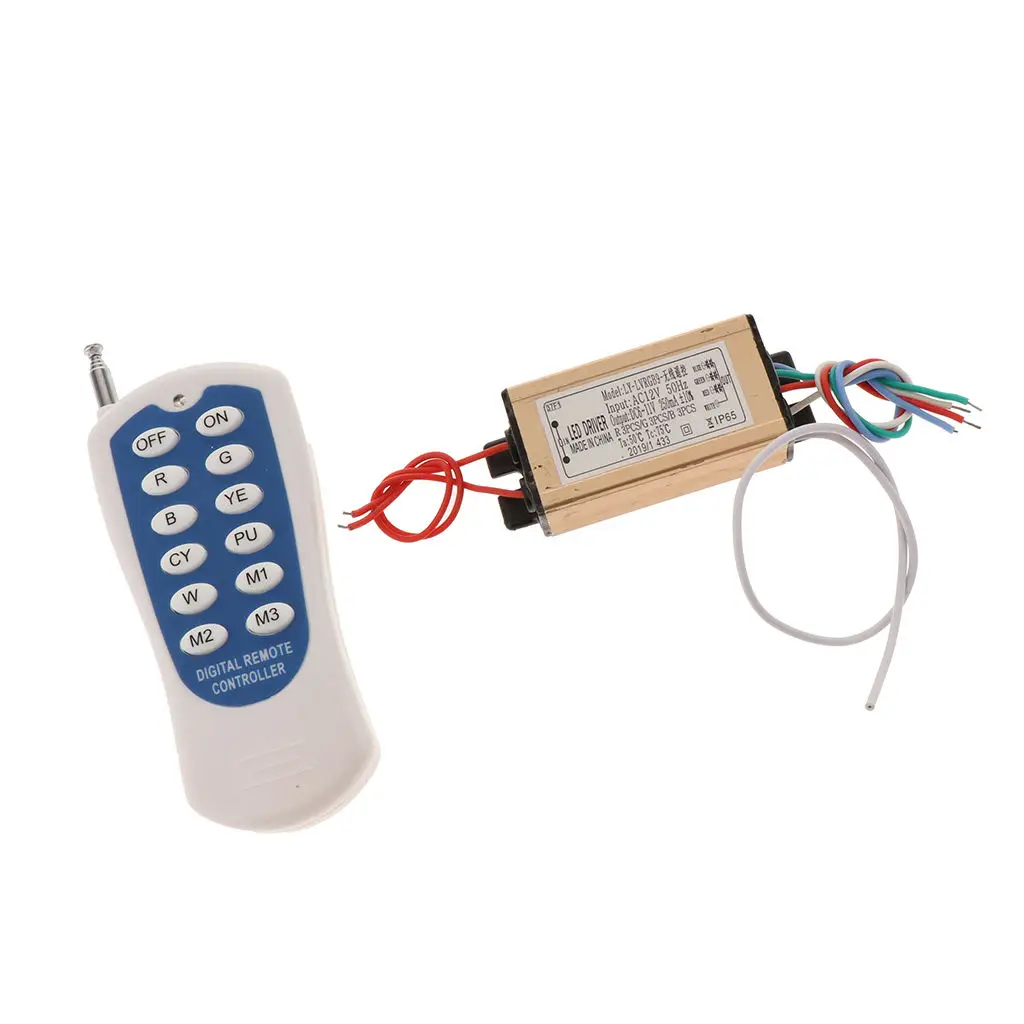 AC12-24V 3-18W Remote Control RGB Power Supply Driver Transformer