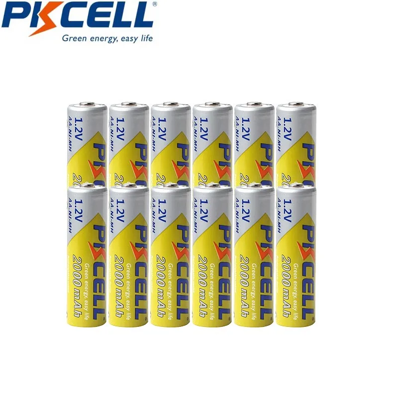

Аккумуляторы PKCELL AA, NIMH, 1,2 в, 2000 мА ч, 12 шт.
