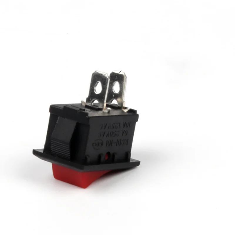 5 шт. красный Кулисный Переключатель KCD1 для лодки и автомобиля 2 контакта 3 6 А 220 В 10
