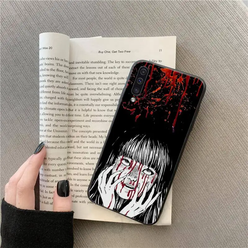

Japan Junji Ito Tees Horror anime Phone Case For Samsung galaxy S 9 10 20 A 10 21 30 31 40 50 51 71 s note 20 j 4 2018 plus