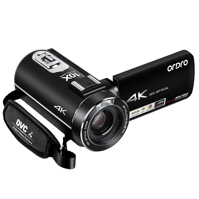 Ordro UHD 4k WIFI 24MP цифровая видеокамера с 3 1 ''сенсорным дисплеем Wifi