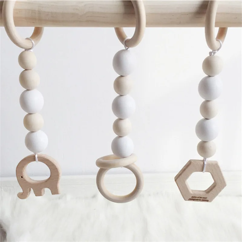 3 шт. скандинавские бусины из натурального дерева гирлянда декор для детской