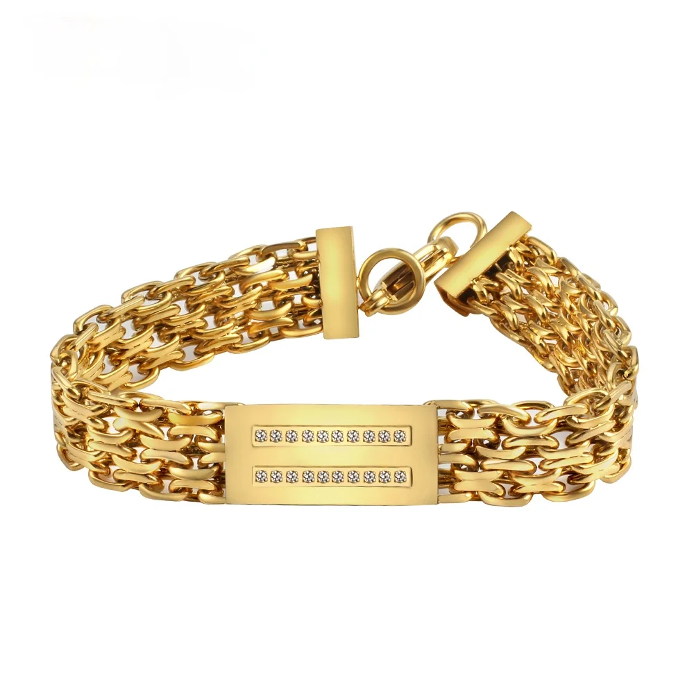 

13mm High Quality Punk Jewelry Figaro Chains 316L Stainless Steel for Mens Bracelet Gold Color Cuff Chains His and Hers