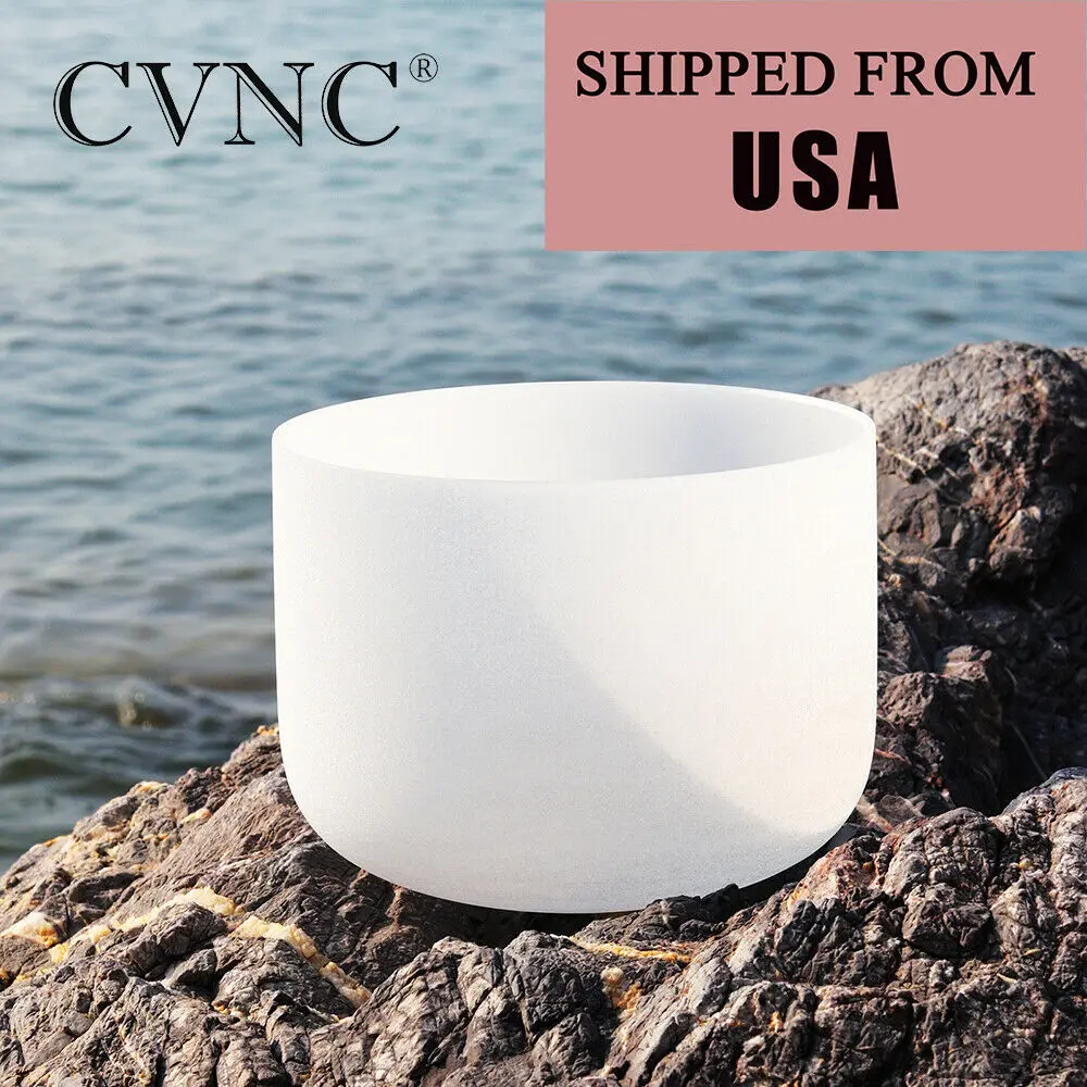 Чакра для пупка из матового кварцевого кристалла 9 дюймов CVNC 440 Гц|Колокольчики и