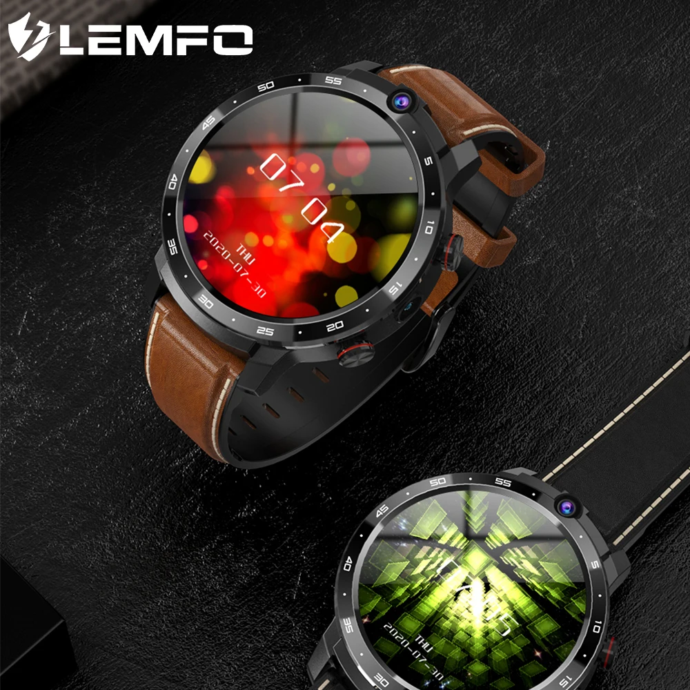 Смарт часы LEMFO мужские LEM12pro 4 + 64 ГБ Android 10 400*400 1 6 дюйма 4G 900 мАч|Смарт-часы| |