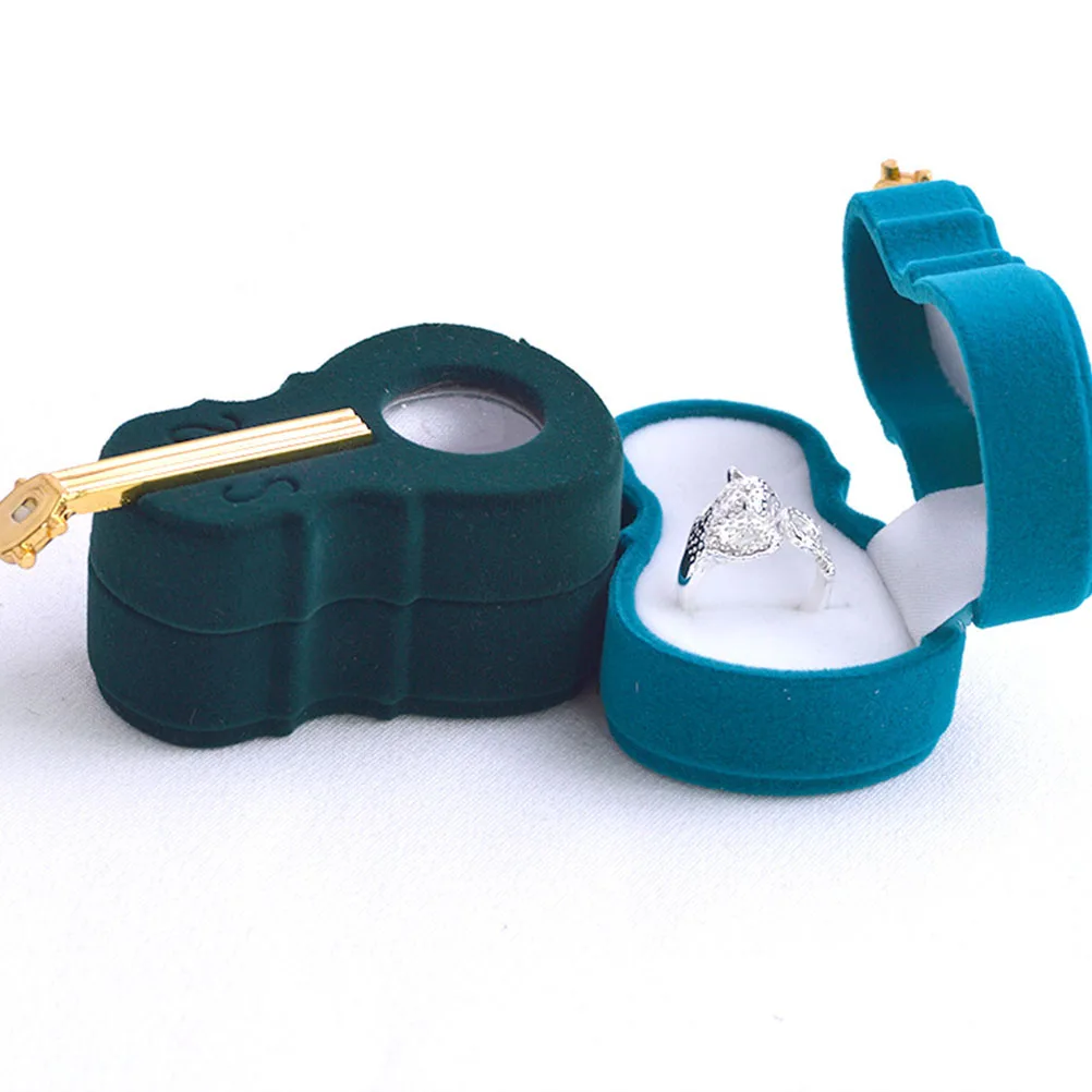 2 шт шкатулка компактная в форме скрипки Подарочный держатель кольцо серьги