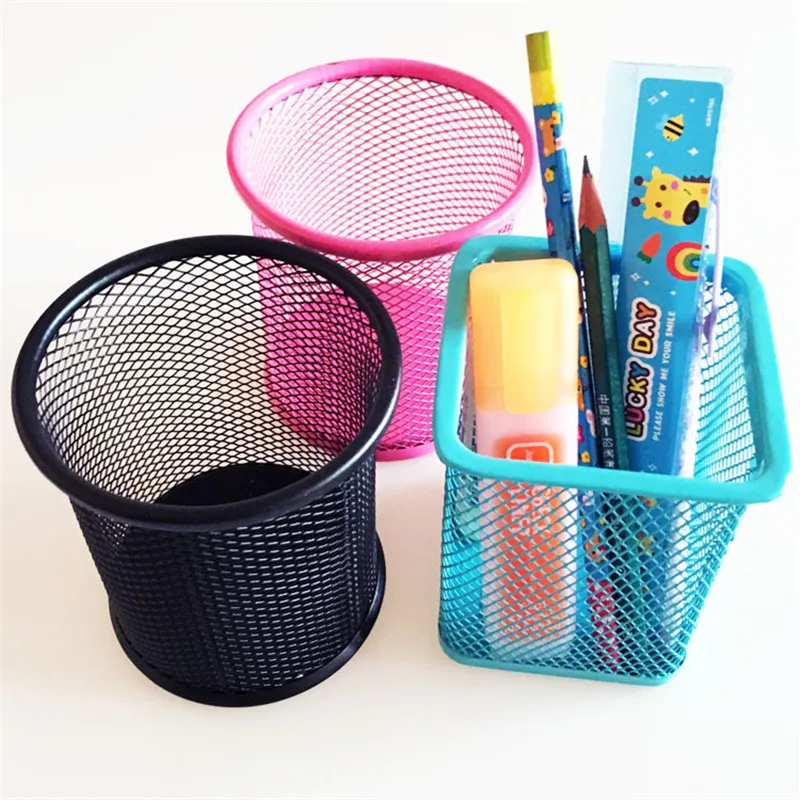 Креативная металлическая сетчатая подставка для ручек держатель карандашей