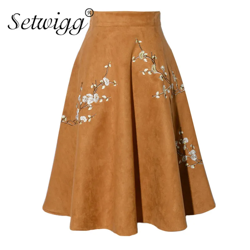 Женская замшевая Юбка миди с карманами до колена|skater skirt|flared skirtmidi skater skirt |