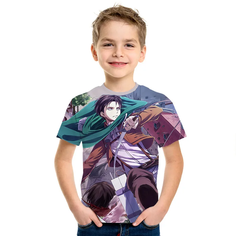 Японское модное пальто с принтом Аниме Shingeki No Kyojin для мальчиков и девочек