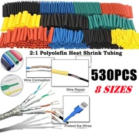 530pcs heat shrink tube kit insulation sleeving termoretractil polyolefin shrinking assorted heat shrink tubing wire cable
