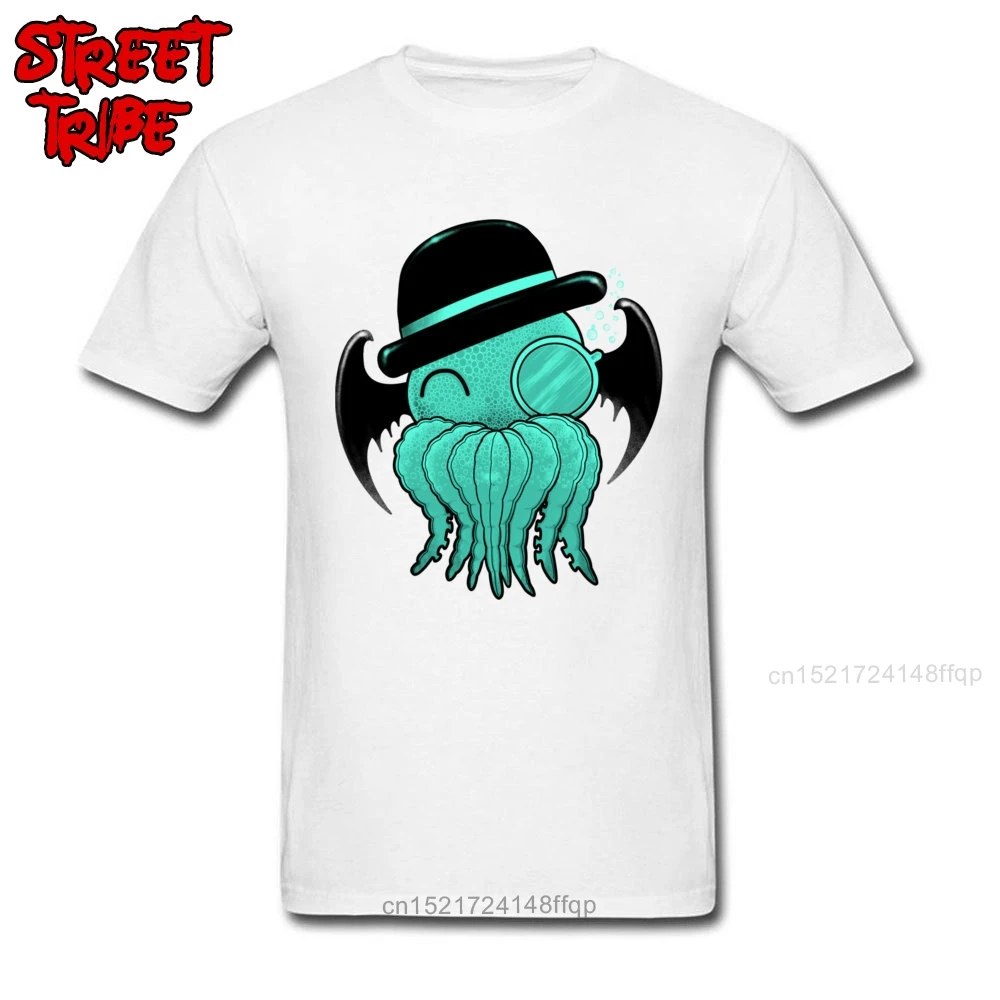 Милая футболка Cthulhu мужские футболки с принтом топы в уличном стиле хлопковая