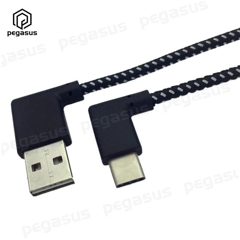 90° Angle Type-A to USB3.1 Type-C Male USB Data Sync &amp Charge Cable Connector 0.2m/1m/2m | Электроника