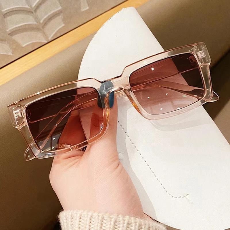 

Vintage Samall Square Brown Pink Smal Lsquare Sunglasses For Women Luxury Brand Gradient Sun Glasses Men Black Leopard Shades