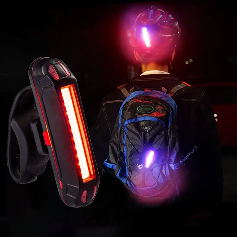 

Bicycle Rear Light USB Rechargeable LED Safety Warning Lamp Accessories For Night Cycling Light IPX-5 Waterproof Bike Tail-Lamp