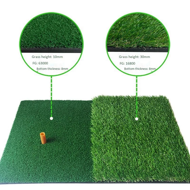 

1 Set Golf Practice Mat Rubber Tee Backyard Outdoor Golf Hitting Mat & 50 Pcs Eva Foam Golf Practice Ball